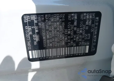 2025 Nissan Rogue Sl Intelligent Awd from USA, damaged, VIN JN8BT3CB5SW163505